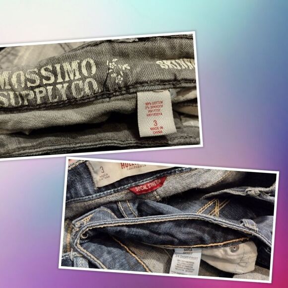 Hollister Jeans Lot Of 2 Size 3 Waist 26" Mossino Supply Co. Skinny Jeans Size 3 - Picture 3 of 3